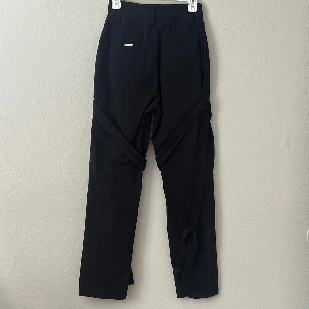 NWT MANIERE DE VOIR Carpenter Cargo Trousers Black Pants in Size 4 - Picture 8 of 16